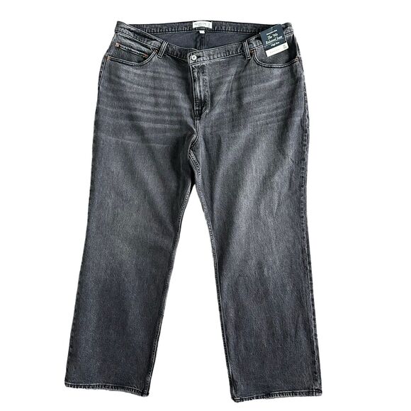 Abercrombie & Fitch Black Grey Curve Love High Rise 90s Relaxed Jeans 36/22R NEW - Picture 2 of 13